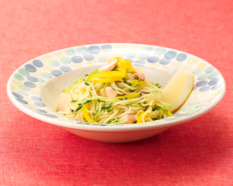 鮭と豆苗の塩焼そば