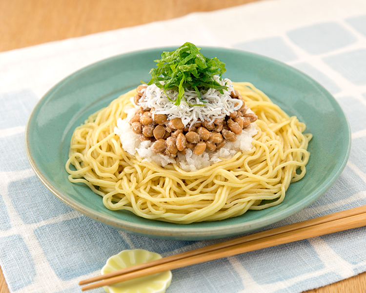 納豆としらすのさっぱり塩焼そば