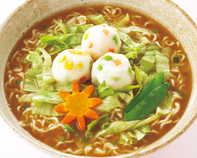 カラフルじゃが団子のみそラーメン | オリジナルレシピ | 東洋水産株式会社