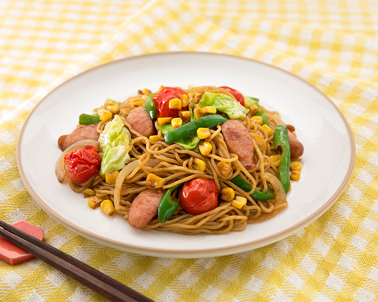 1/2日分の野菜がとれる！野菜モリモリ焼そば