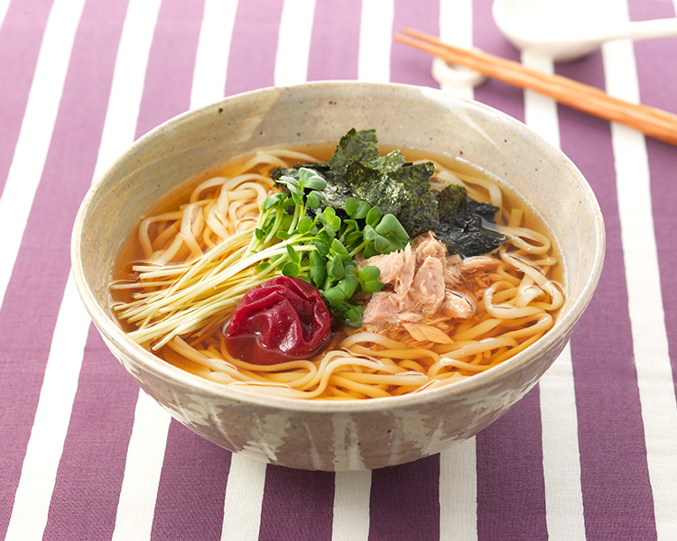 梅ツナ海苔うどん