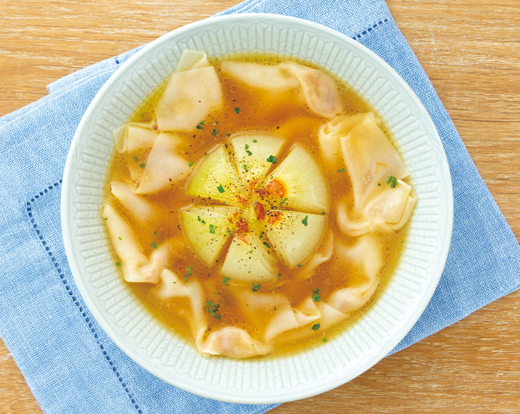 まるごとオニオンのワンタンスープ