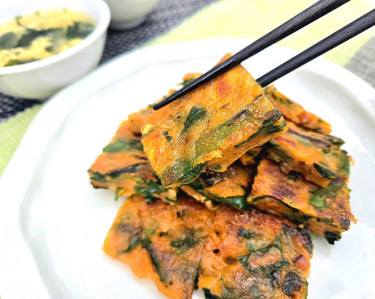 チゲスープで旨辛！簡単チヂミ