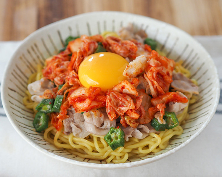 ネバうま！豚キムチの冷し中華