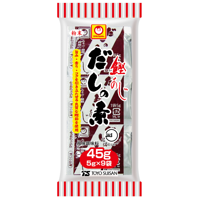 だしの素鰹あじ 45gポリ 商品情報 東洋水産株式会社