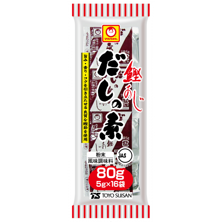 だしの素鰹あじ 80g ポリ 商品情報 東洋水産株式会社