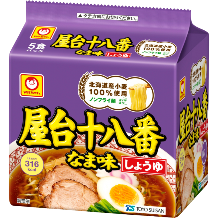 屋台十八番 なま味しょうゆ 5食パック 商品情報 東洋水産株式会社