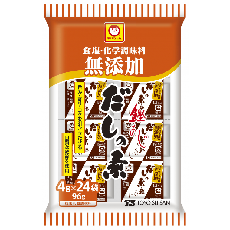 だしの素鰹あじ 無添加 96gトレー入り 商品情報 東洋水産株式会社